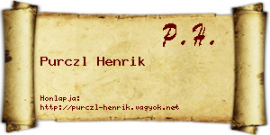 Purczl Henrik névjegykártya